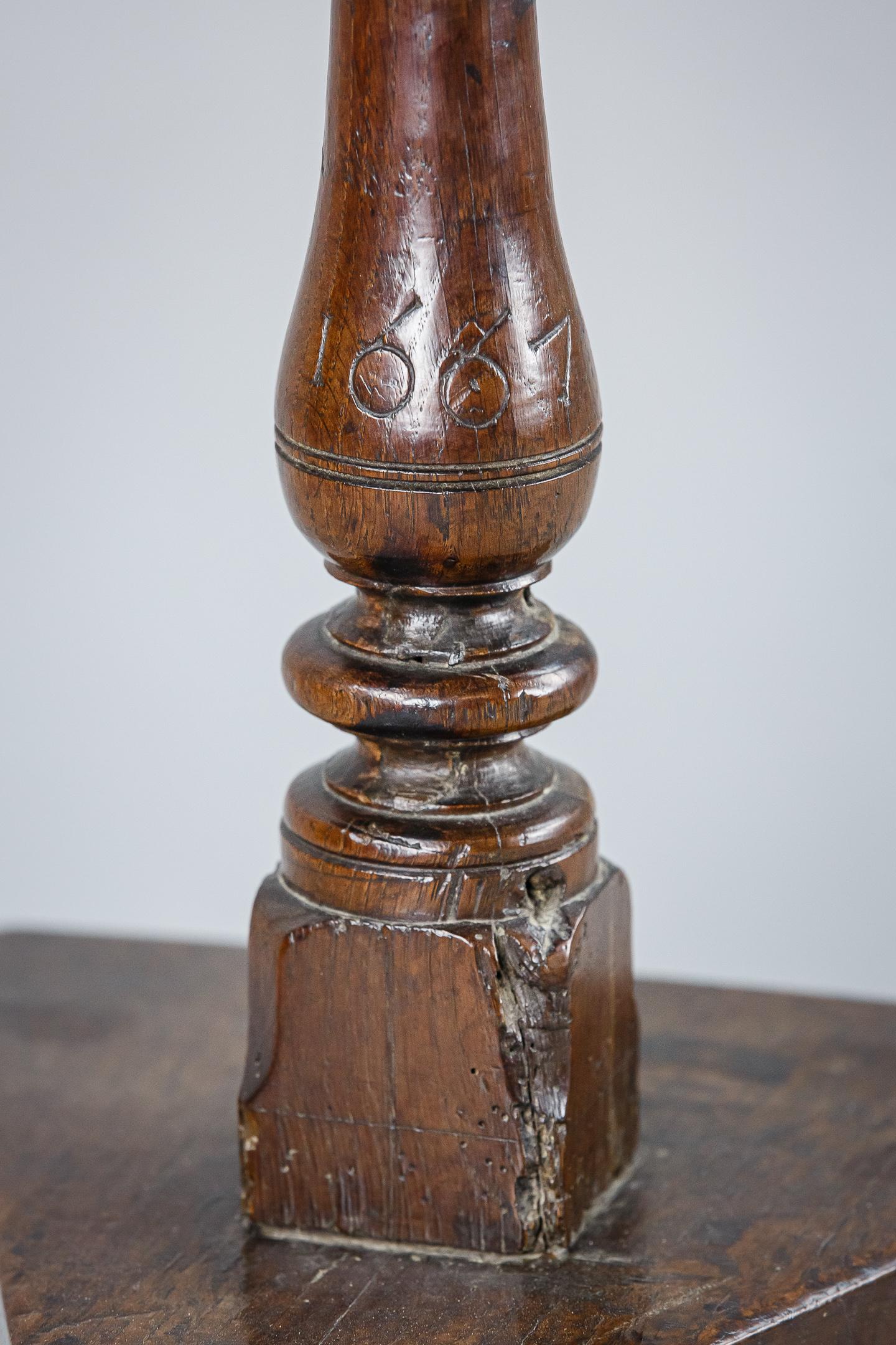 Extraordinary English 17th Century Birdcage Pedestal Table 2