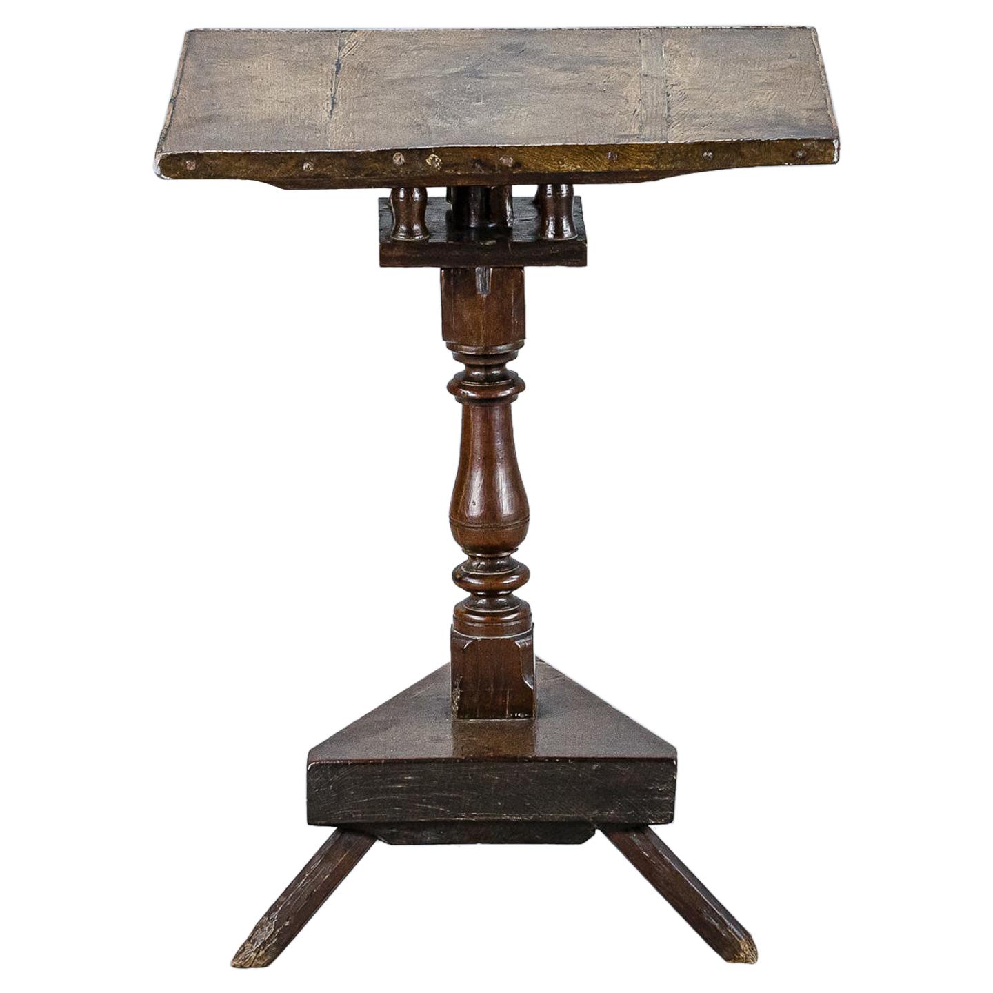 Extraordinary English 17th Century Birdcage Pedestal Table