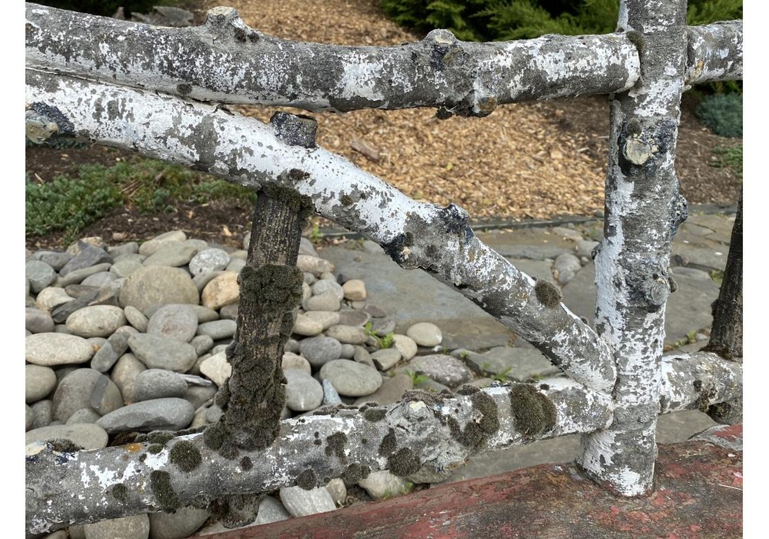 Adirondack Extraordinary Faux Bois Cement Garden Bench