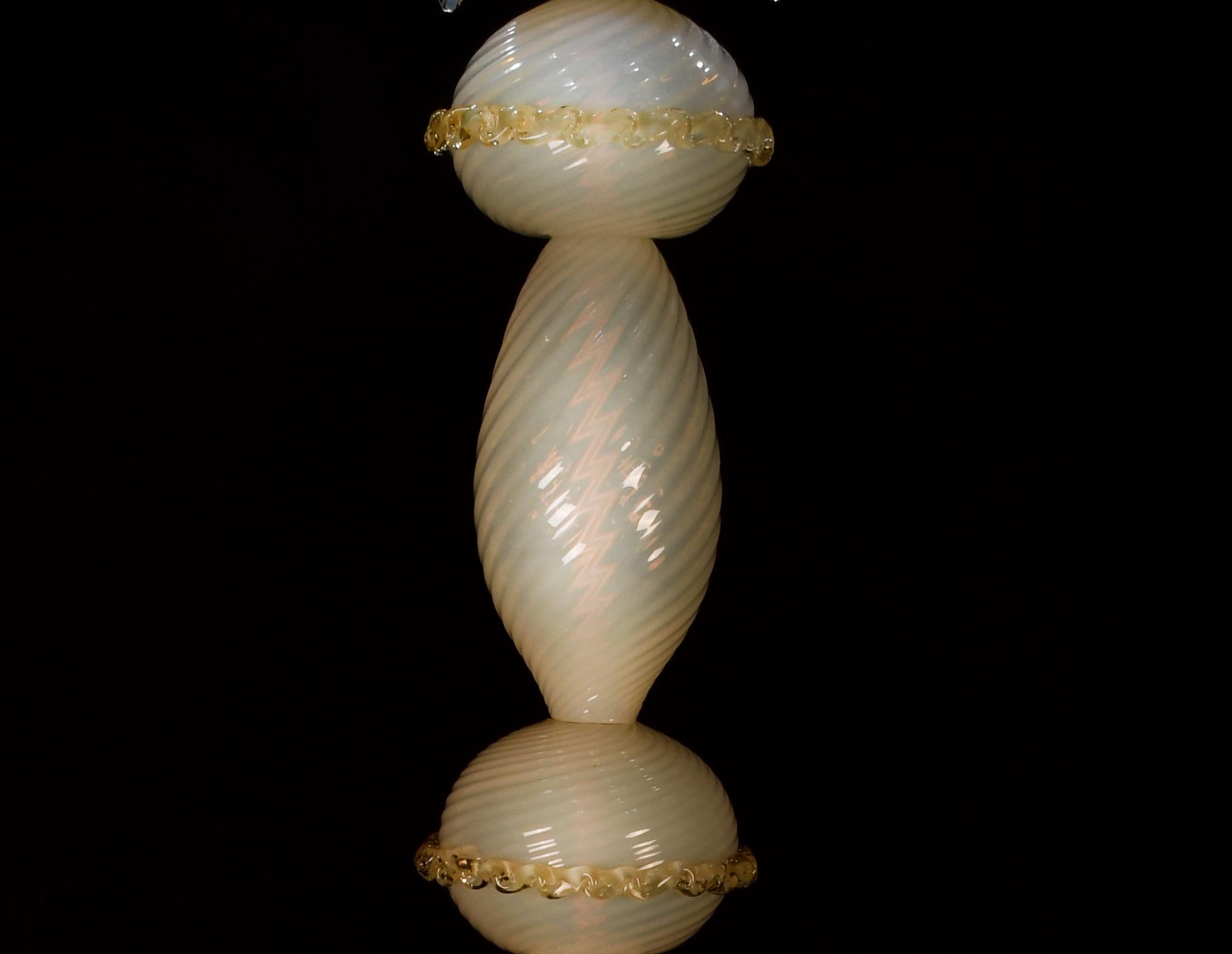 Extraordinary Floor Lamp in Precious Murano Glass For Sale 1