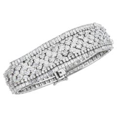 Pulsera extraordinaria con diamantes en forma de flores – Un total de aproximadamente 45 quilates