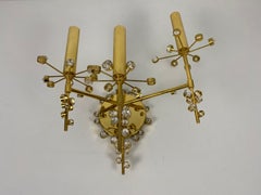Extraordinary Geometric Crystal Glass Sconce by Palwa, Germany, 1960s
