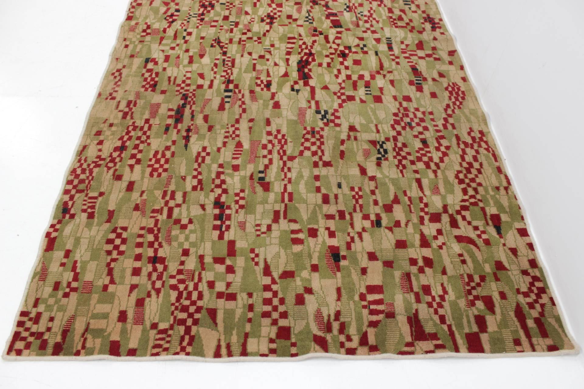 Mid-Century Modern Extraordinary Geometric Design Carpet or Rug For Sale