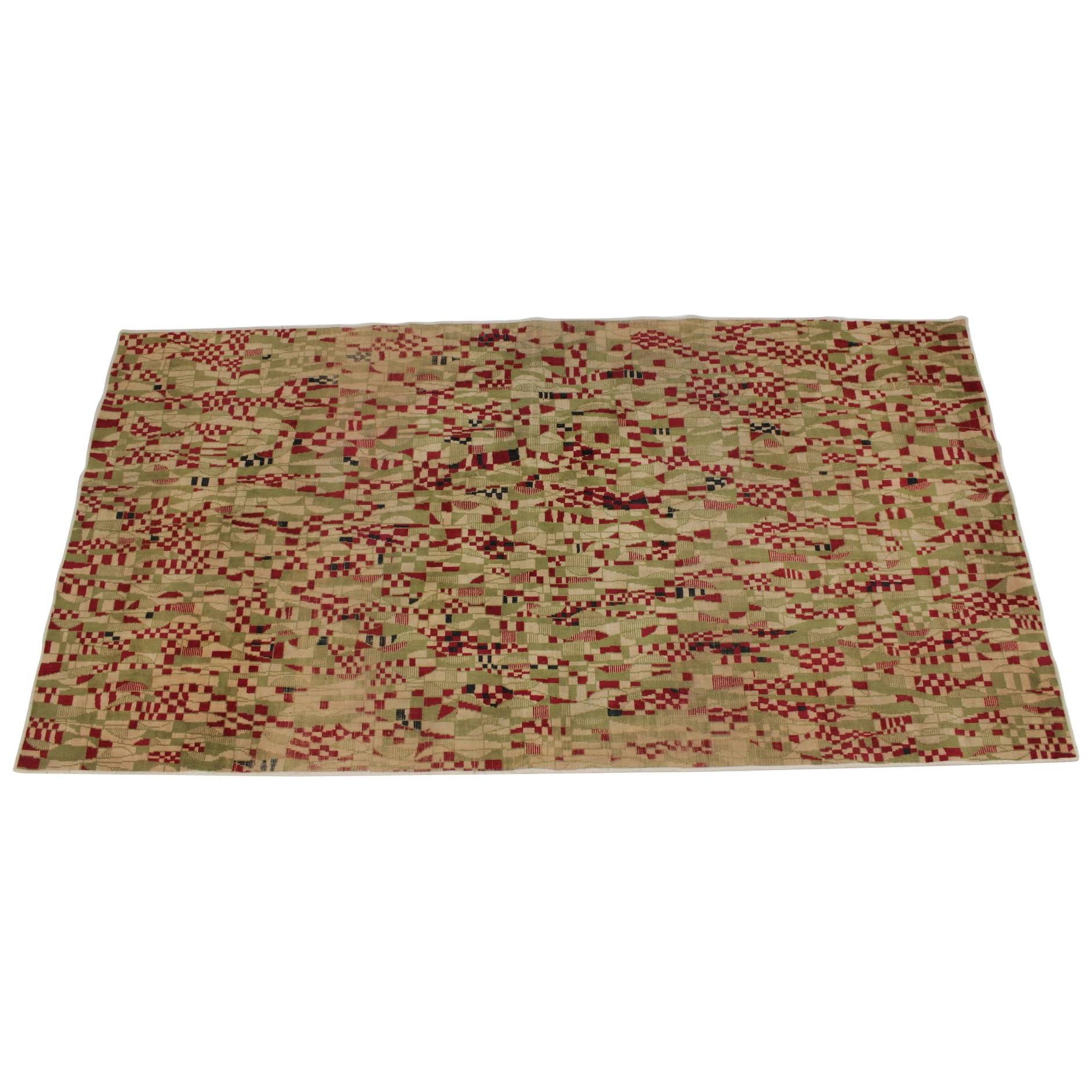 Tapis ou tapis à motif géométrique extraordinaire en vente