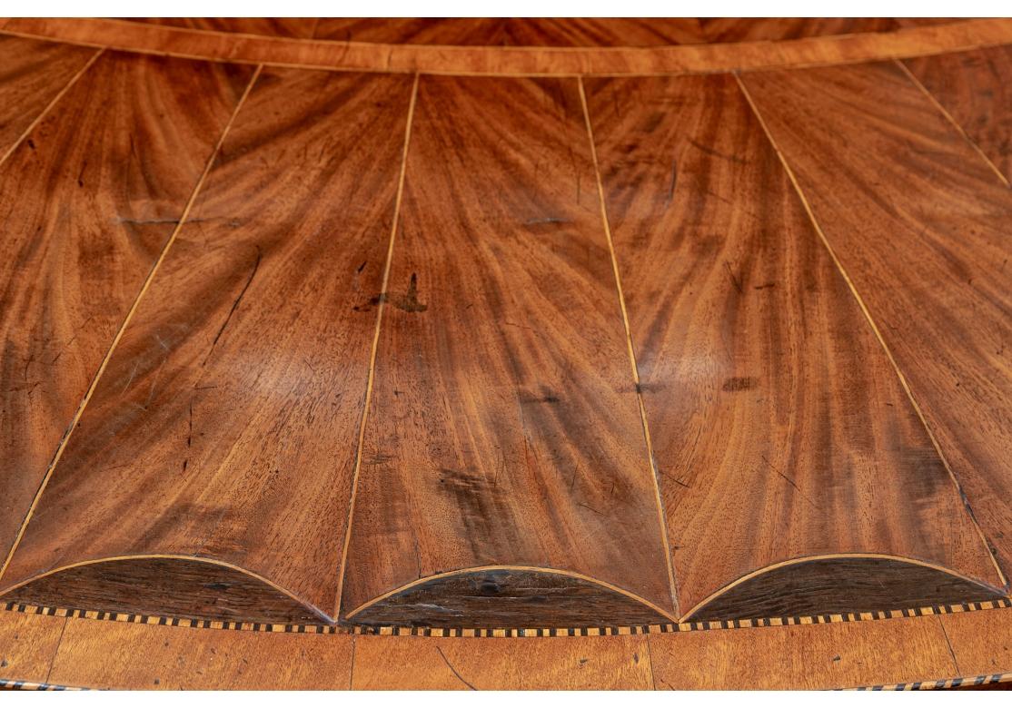 Extraordinary George III Mahogany Demilune Inlaid Sideboard For Sale 2