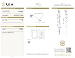 Extraordinary GIA Certified 20.45 -Carat Radiant Cut Diamond Ring