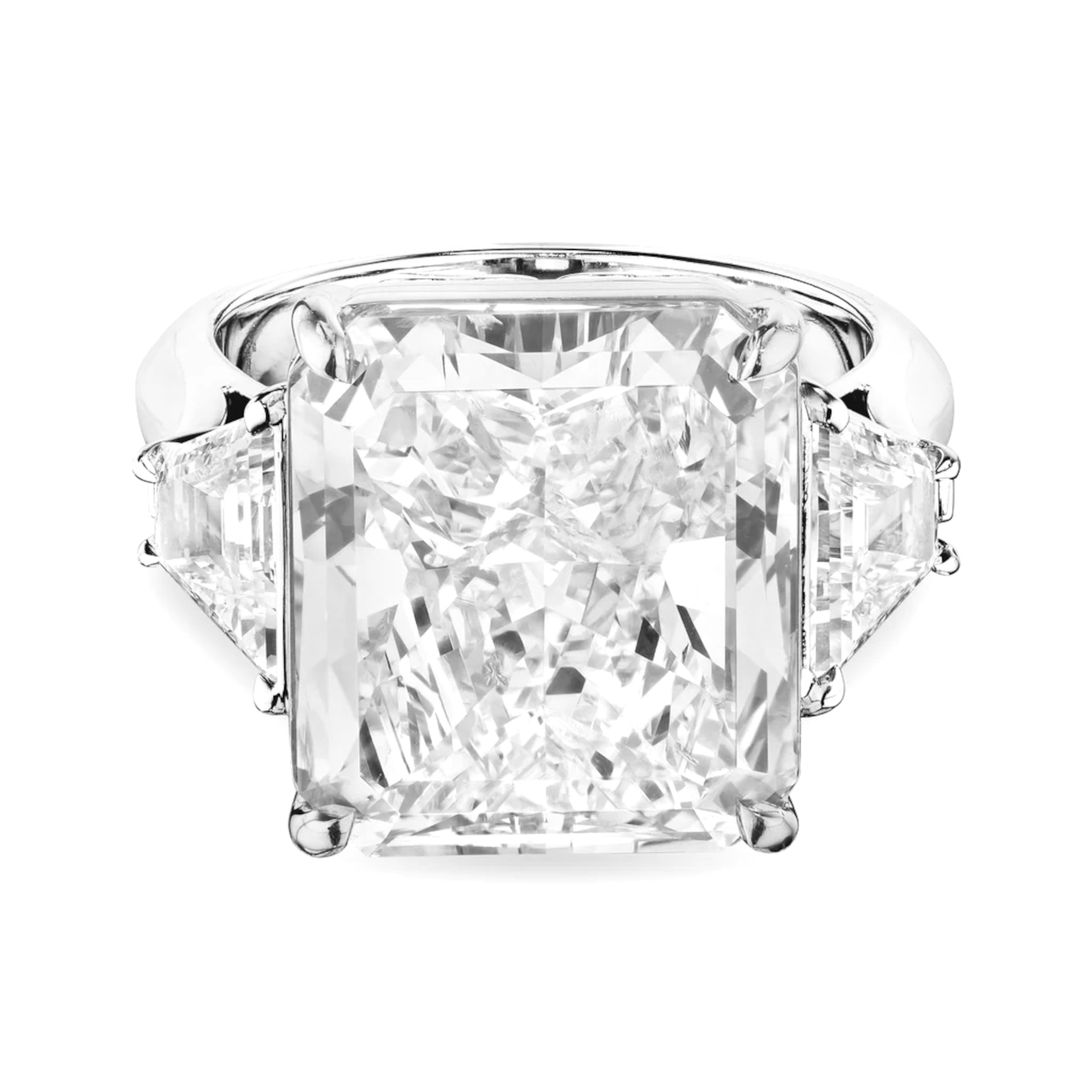 Contemporain Extraordinaire bague en diamant certifié GIA de 6,05 carats à taille rayonnante en vente