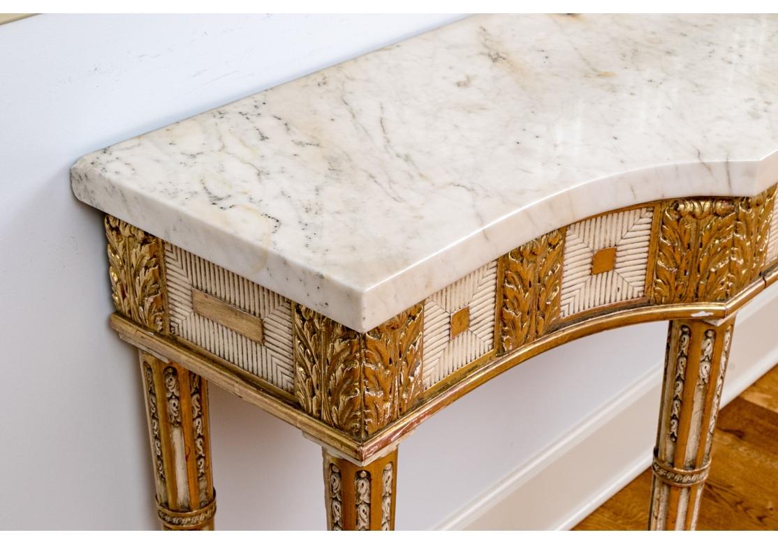 Extraordinary Gilt Neoclassical Style Console With Marble Top For Sale 6