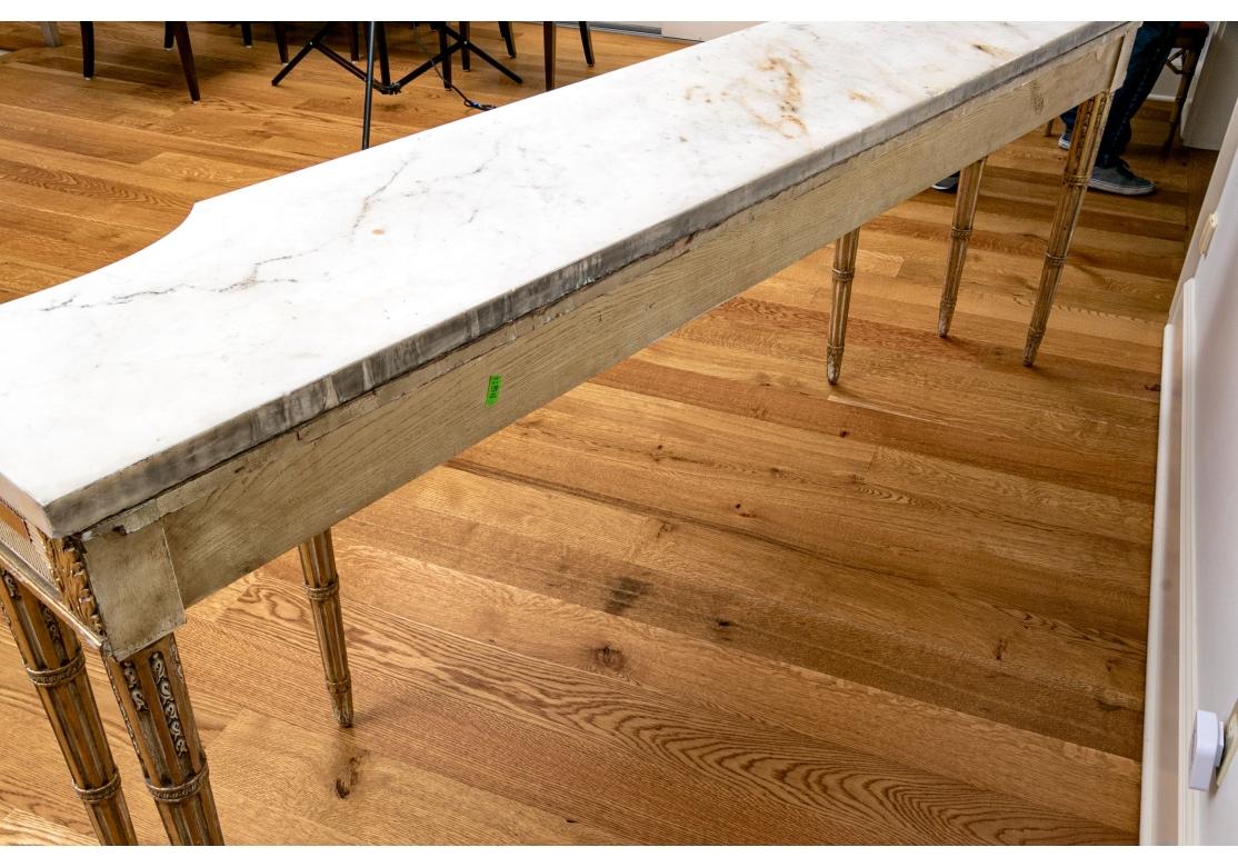 Extraordinary Gilt Neoclassical Style Console With Marble Top For Sale 9