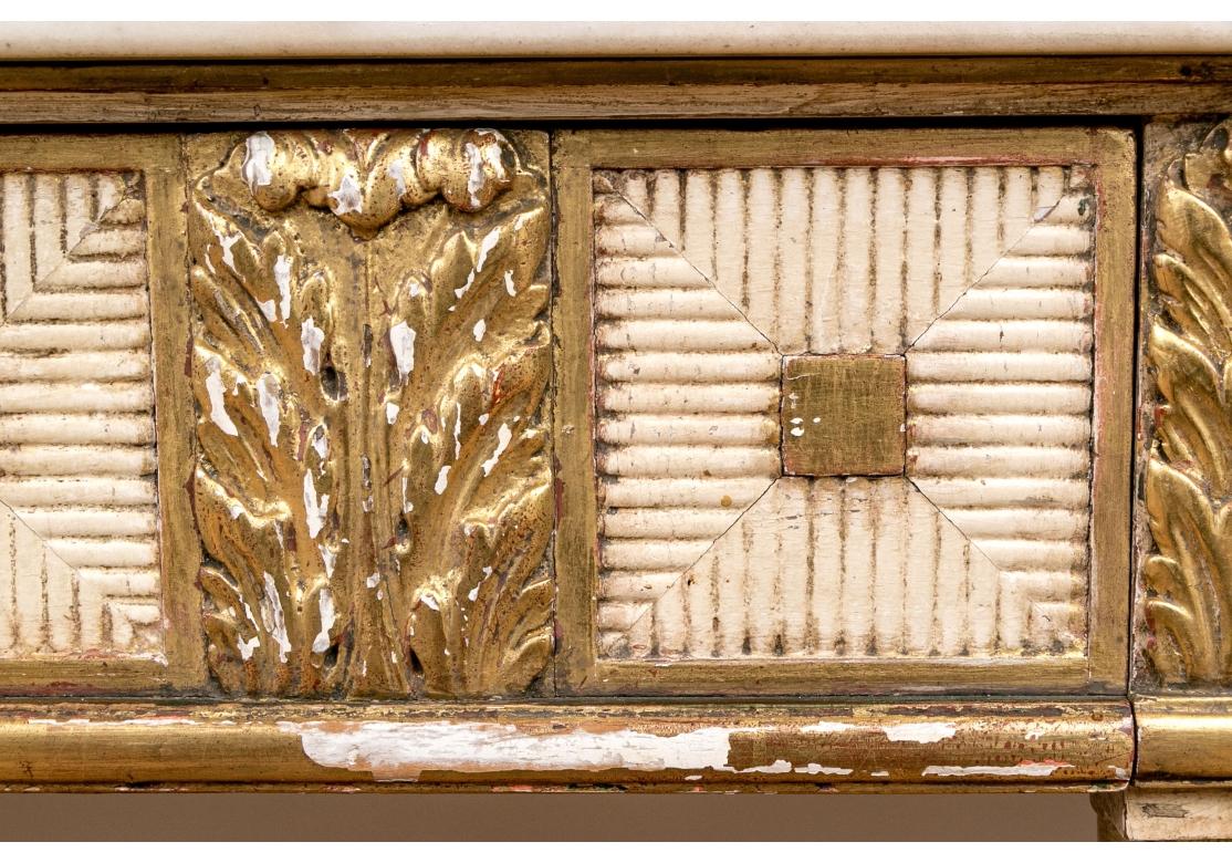 Extraordinary Gilt Neoclassical Style Console With Marble Top For Sale 3