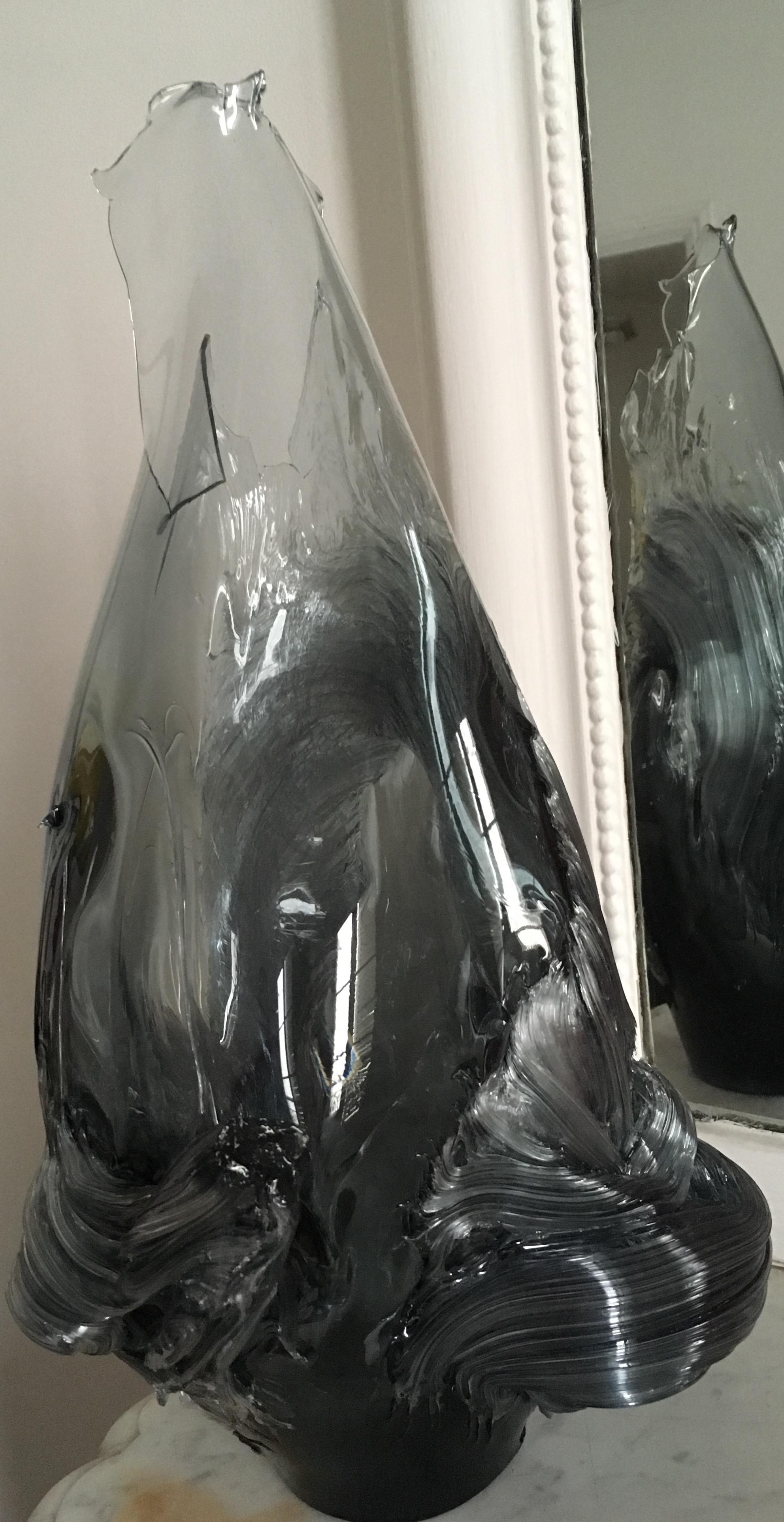 Extraordinary Glass Vase by Contemporary Japanese Artist Shohei Yokoyama In New Condition For Sale In Paris, FR