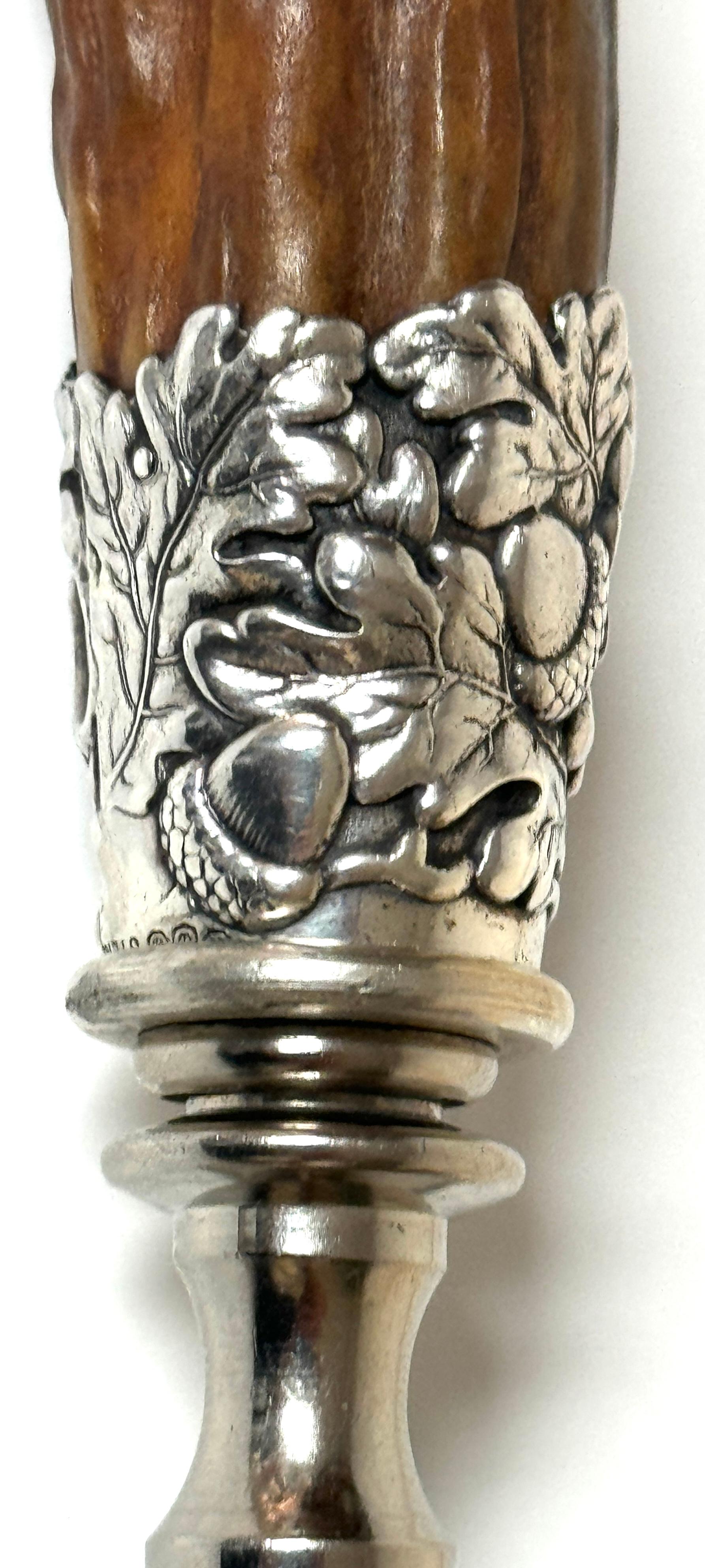 Extraordinary Gorham Cast Sterling Wild Boar Magnifying Glass, 1870s 4