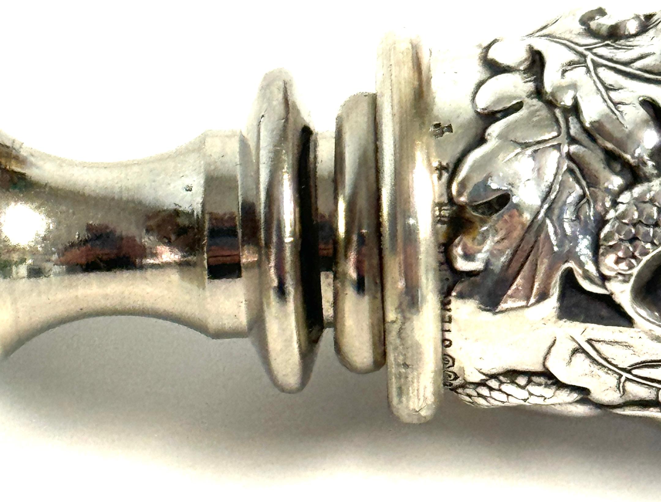 Extraordinary Gorham Cast Sterling Wild Boar Magnifying Glass, 1870s 5