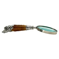 Extraordinary Gorham Cast Sterling Wild Boar Magnifying Glass, 1878