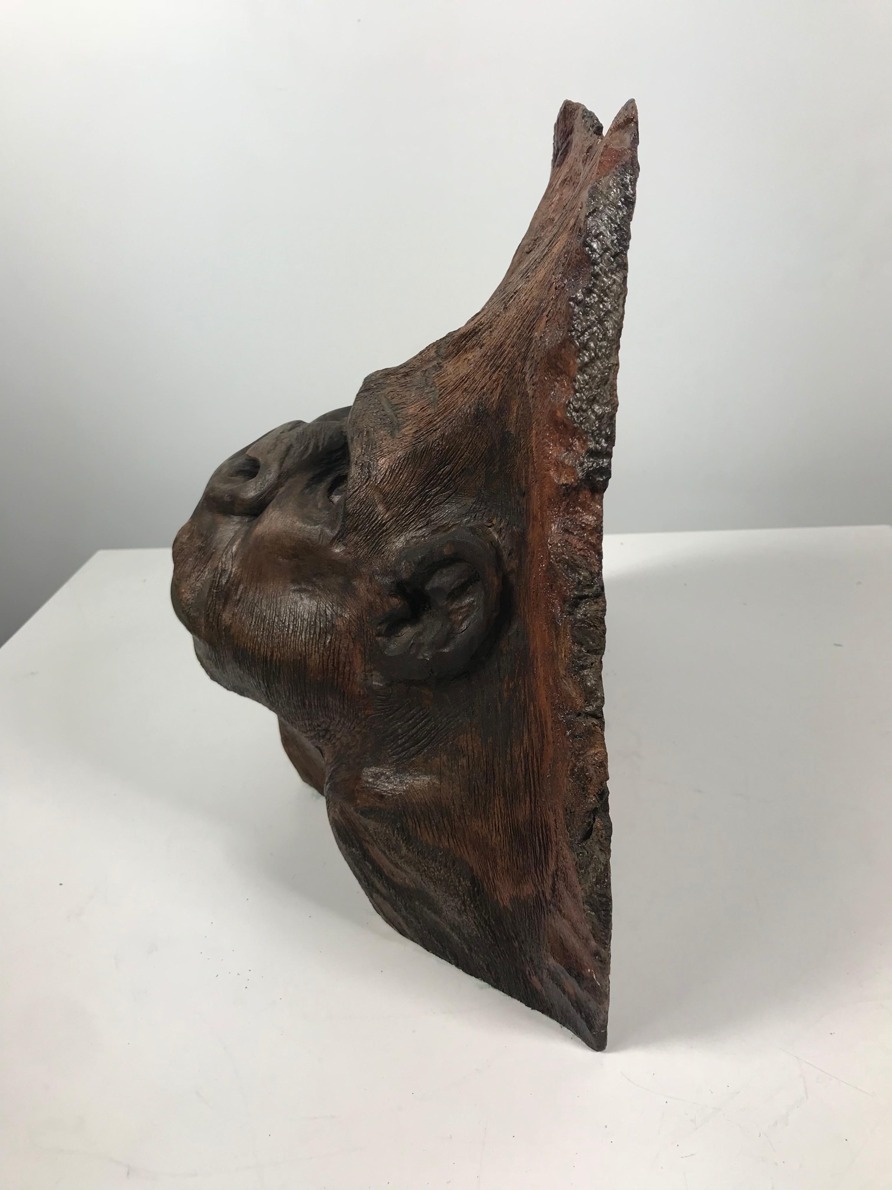 gorilla face sculpture