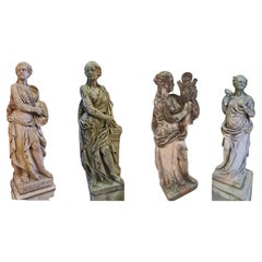 Extraordinarias estatuas de piedra talladas a mano de las Cuatro Artes