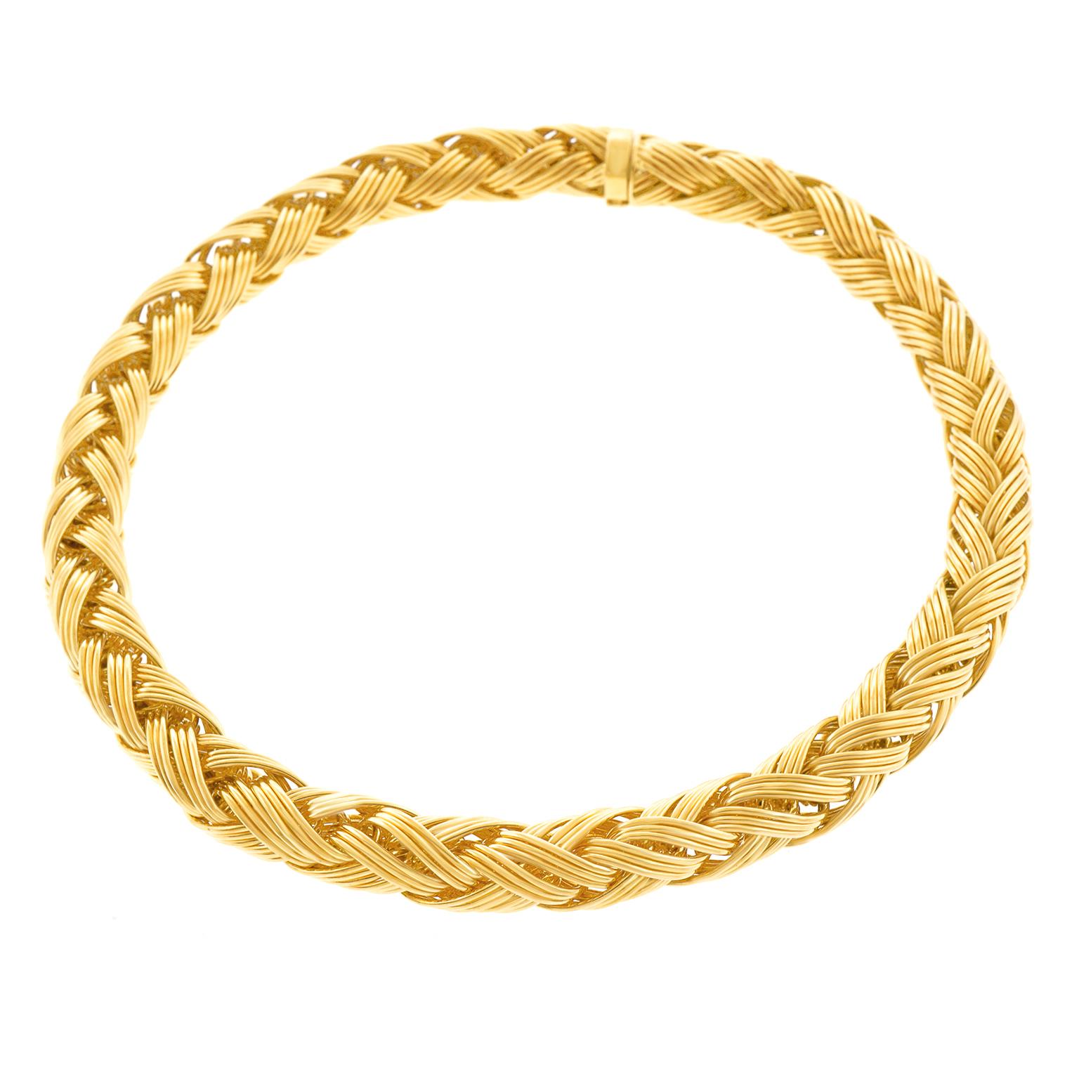 Extraordinaire collier en or fait à la main par Meister of Zurich en vente 5