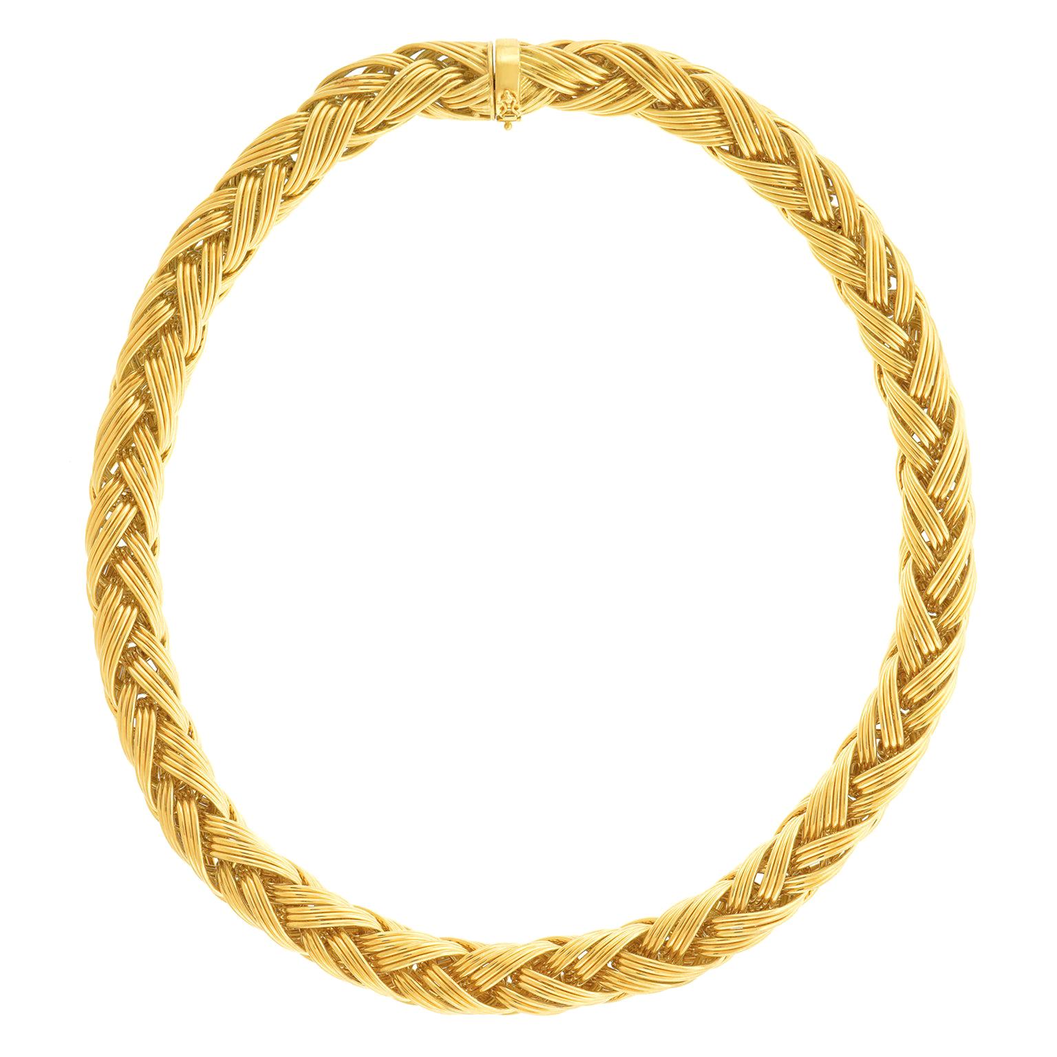 Extraordinaire collier en or fait à la main par Meister of Zurich en vente