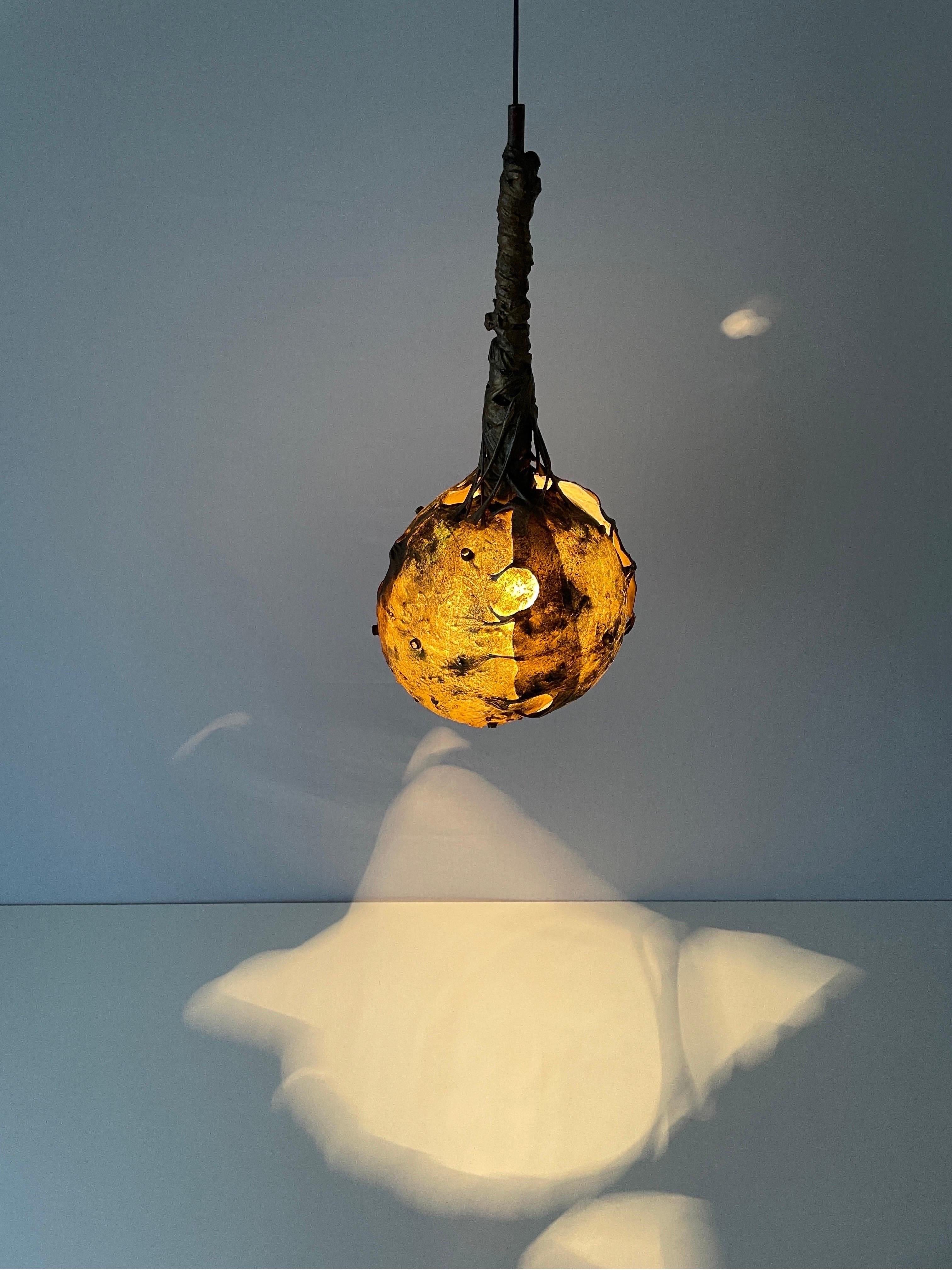 Extraordinary Heart Shaped Polyester Ceiling Lamp, 1960s, Italy For Sale 10