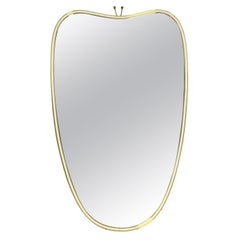 Extraordinary Heavy XL Mid-Century Brass Wall Mirror by Münchner Zierspiegel