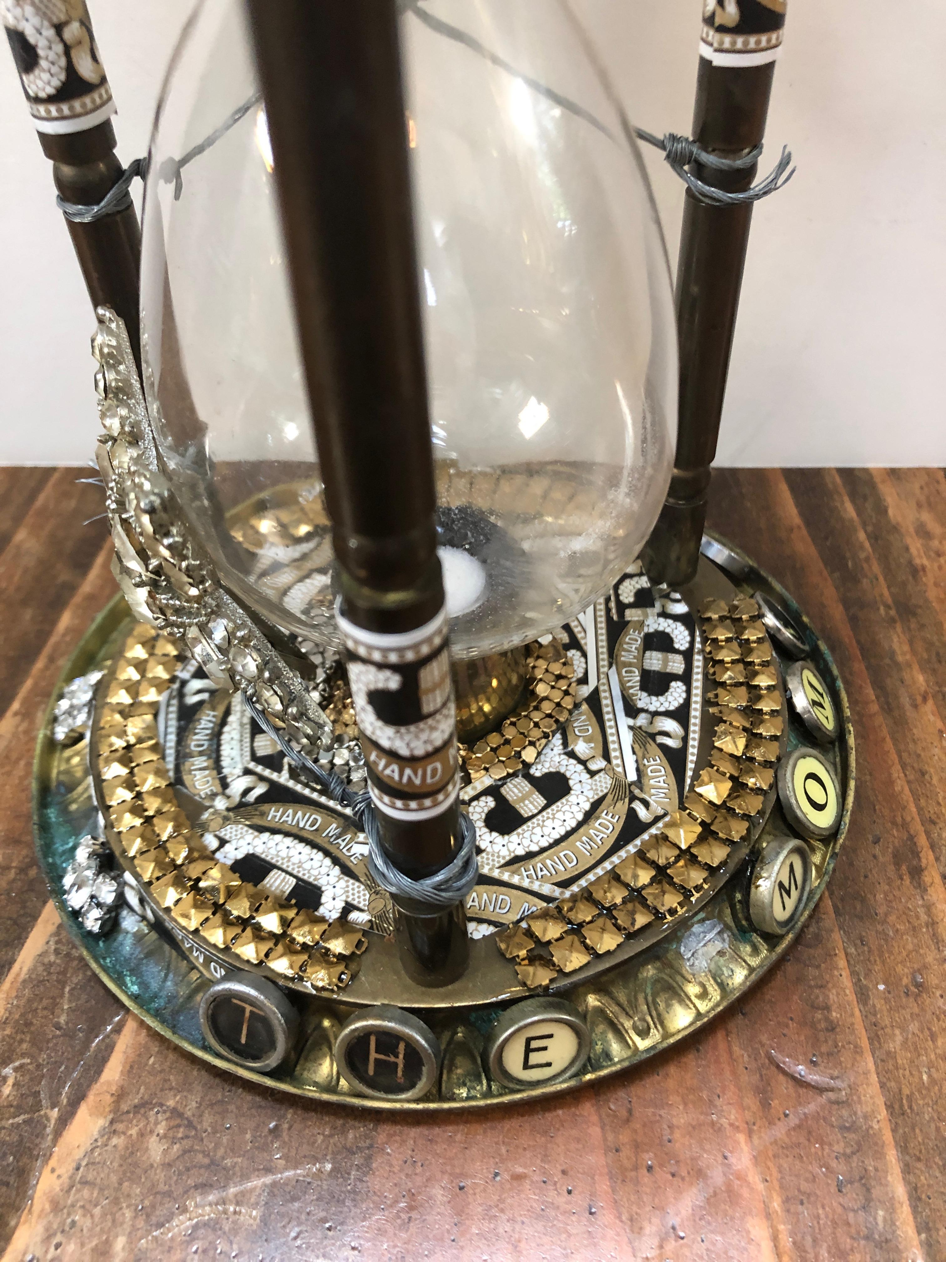 Extraordinary Hourglass Sculpture with Meticulous Artistry In Good Condition For Sale In Hopewell, NJ