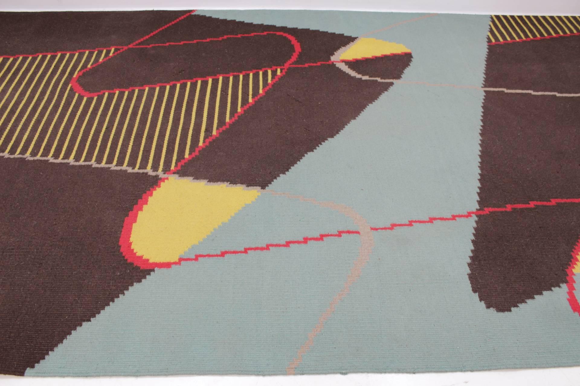Mid-Century Modern Extraordinary Huge Design Geometric Carpet / Rug For Sale