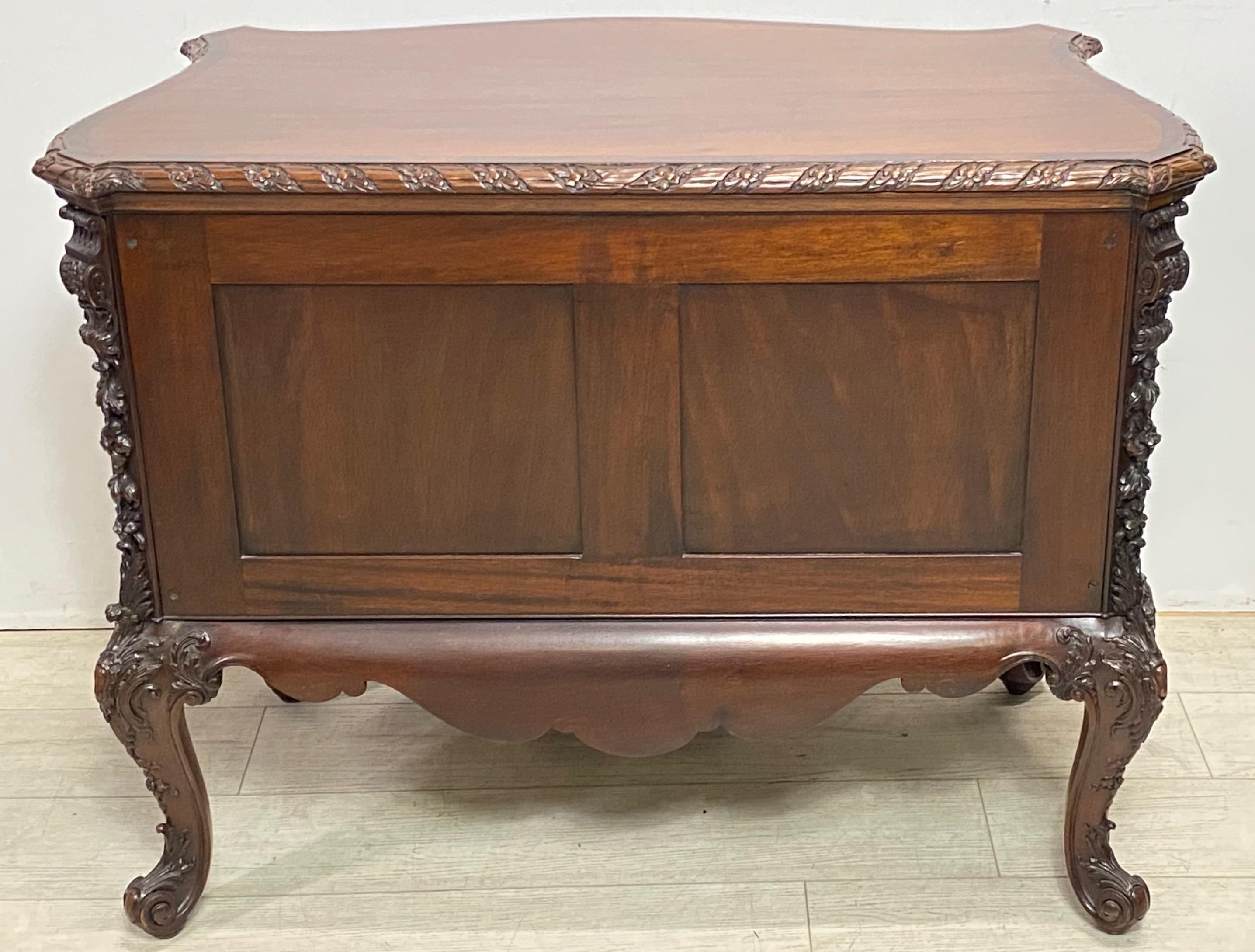Extraordinary Irish Hand Made Solid Mahogany Chest of Drawers For Sale 5