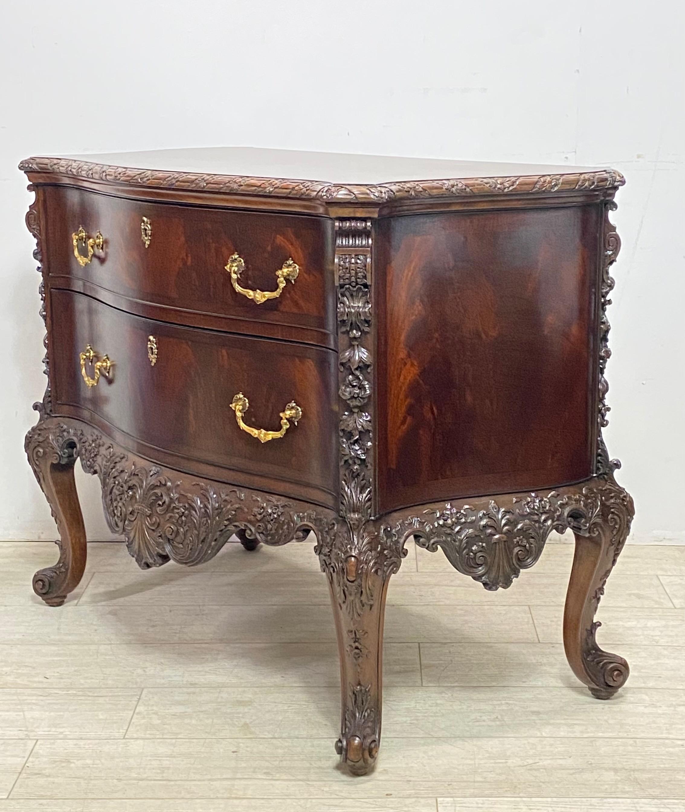 Northern Irish Extraordinary Irish Hand Made Solid Mahogany Chest of Drawers For Sale