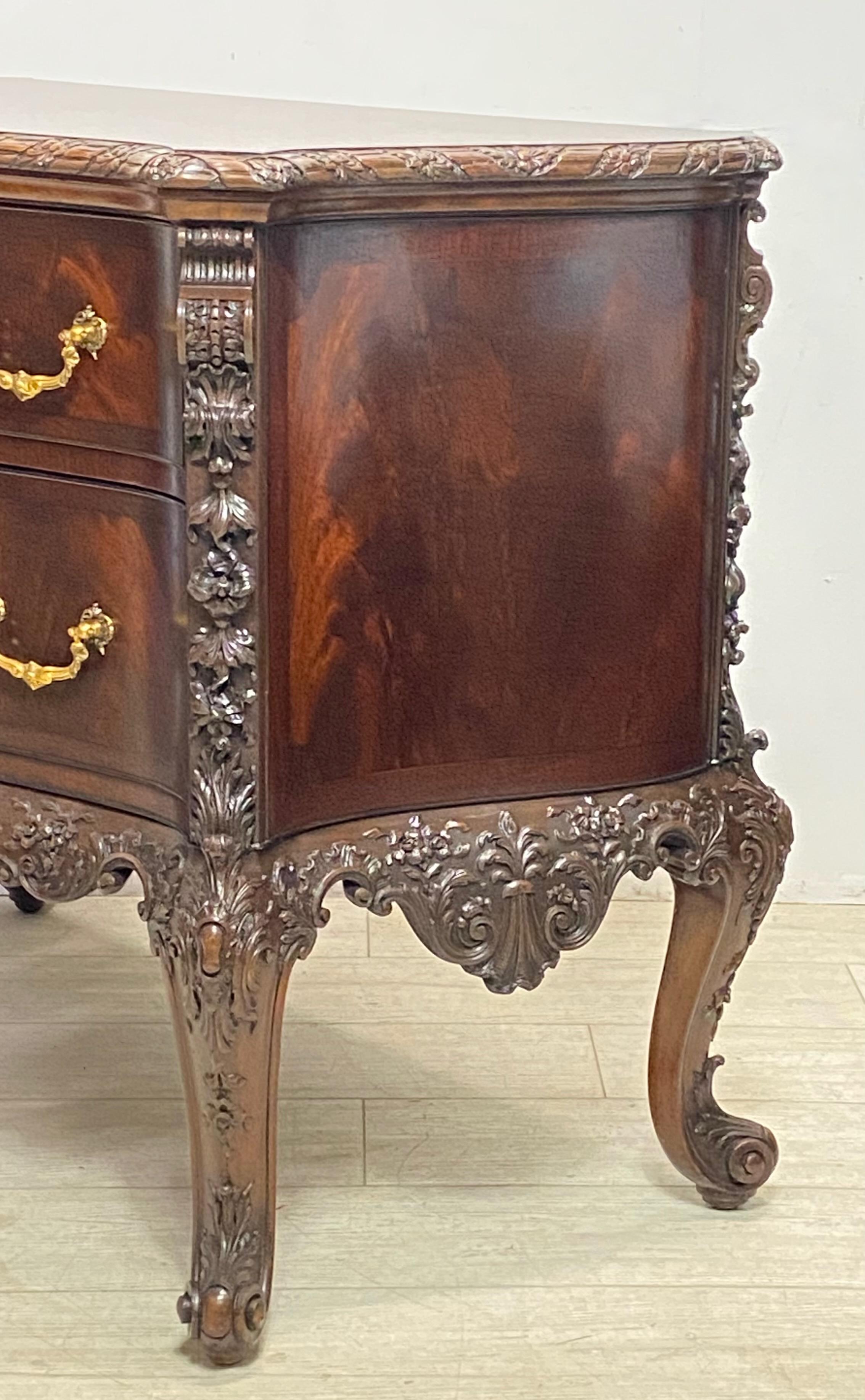 Extraordinary Irish Hand Made Solid Mahogany Chest of Drawers In Good Condition For Sale In San Francisco, CA