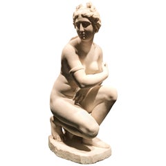 Antique Extraordinary Italian 19th Century Marble Statue of Aphrodite