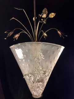Extraordinaire lustre italien d'Archimede Seguso, Murano, années 1940