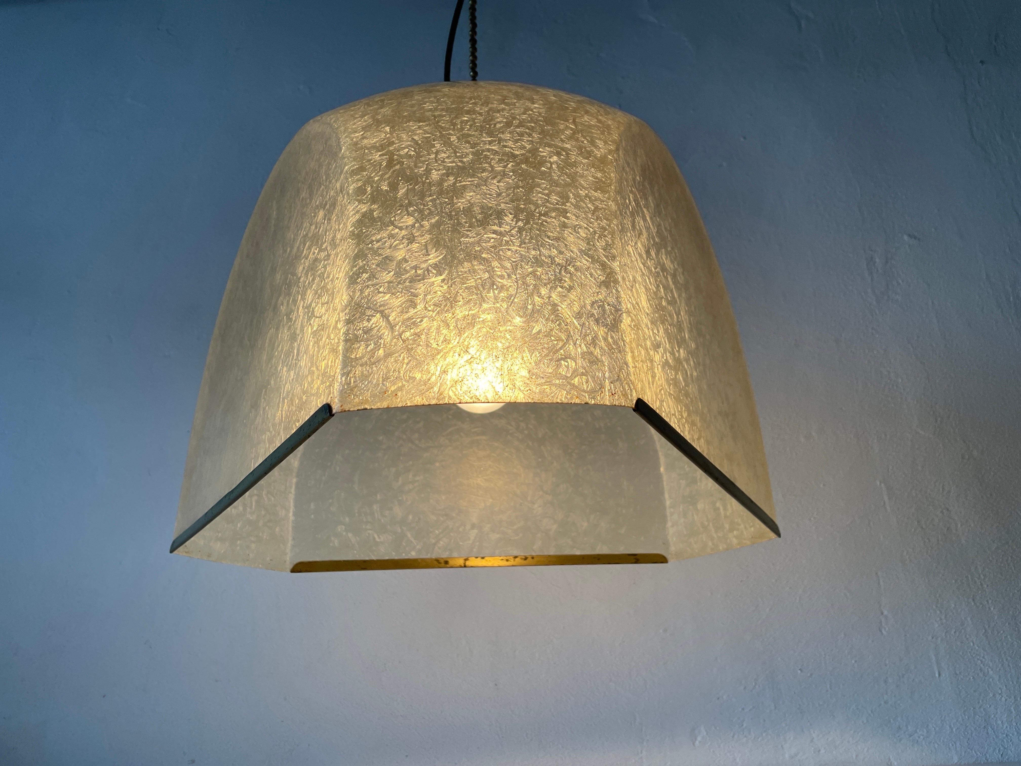 Extraordinary Italian Design Fiberglass XL Pendant Lamp, 1960s, Italy For Sale 5
