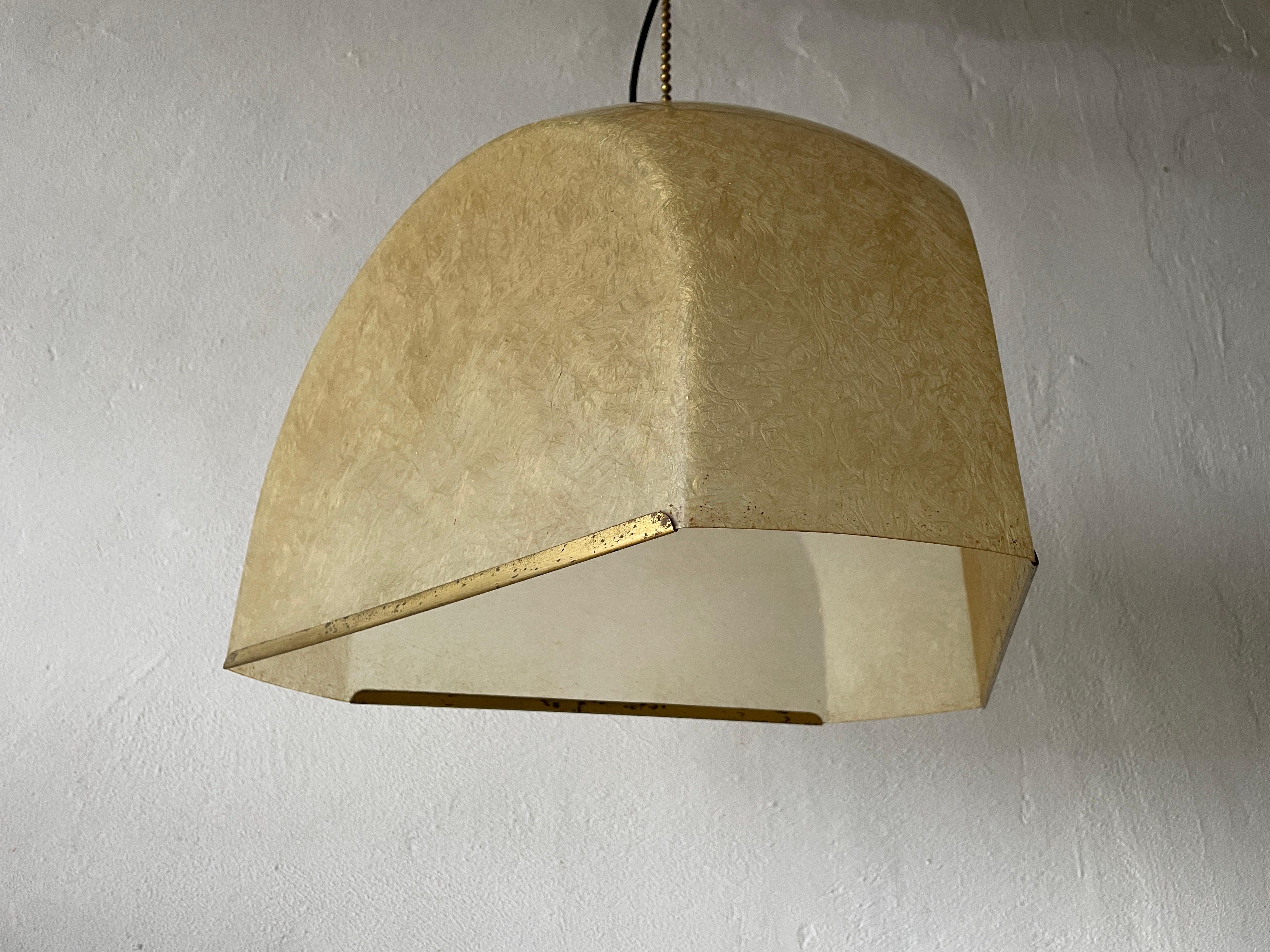 Mid-20th Century Extraordinary Italian Design Fiberglass XL Pendant Lamp, 1960s, Italy For Sale