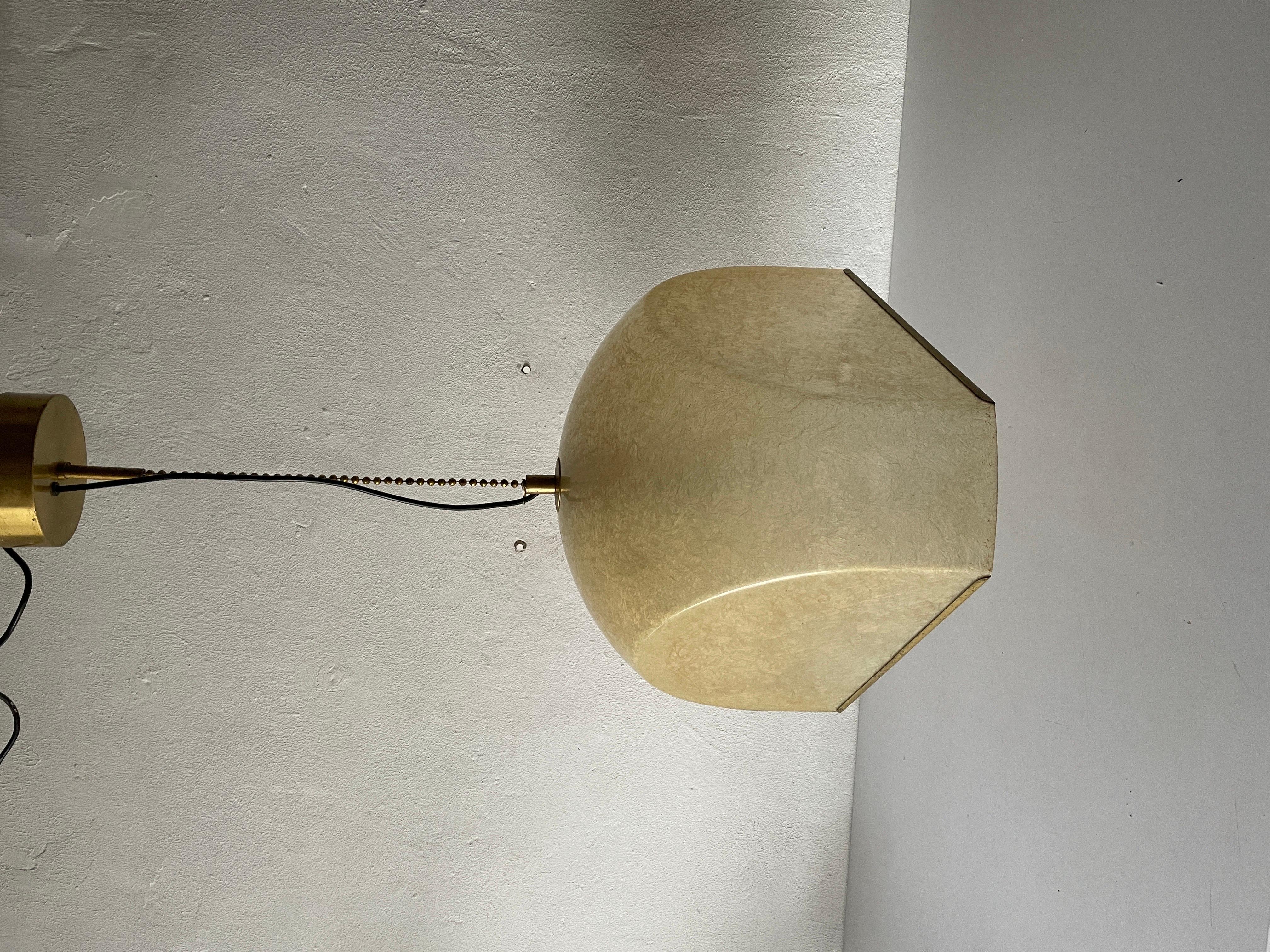 Extraordinaire lampe à suspension en fibre de verre de conception italienne XL, années 1960, Italie en vente 1