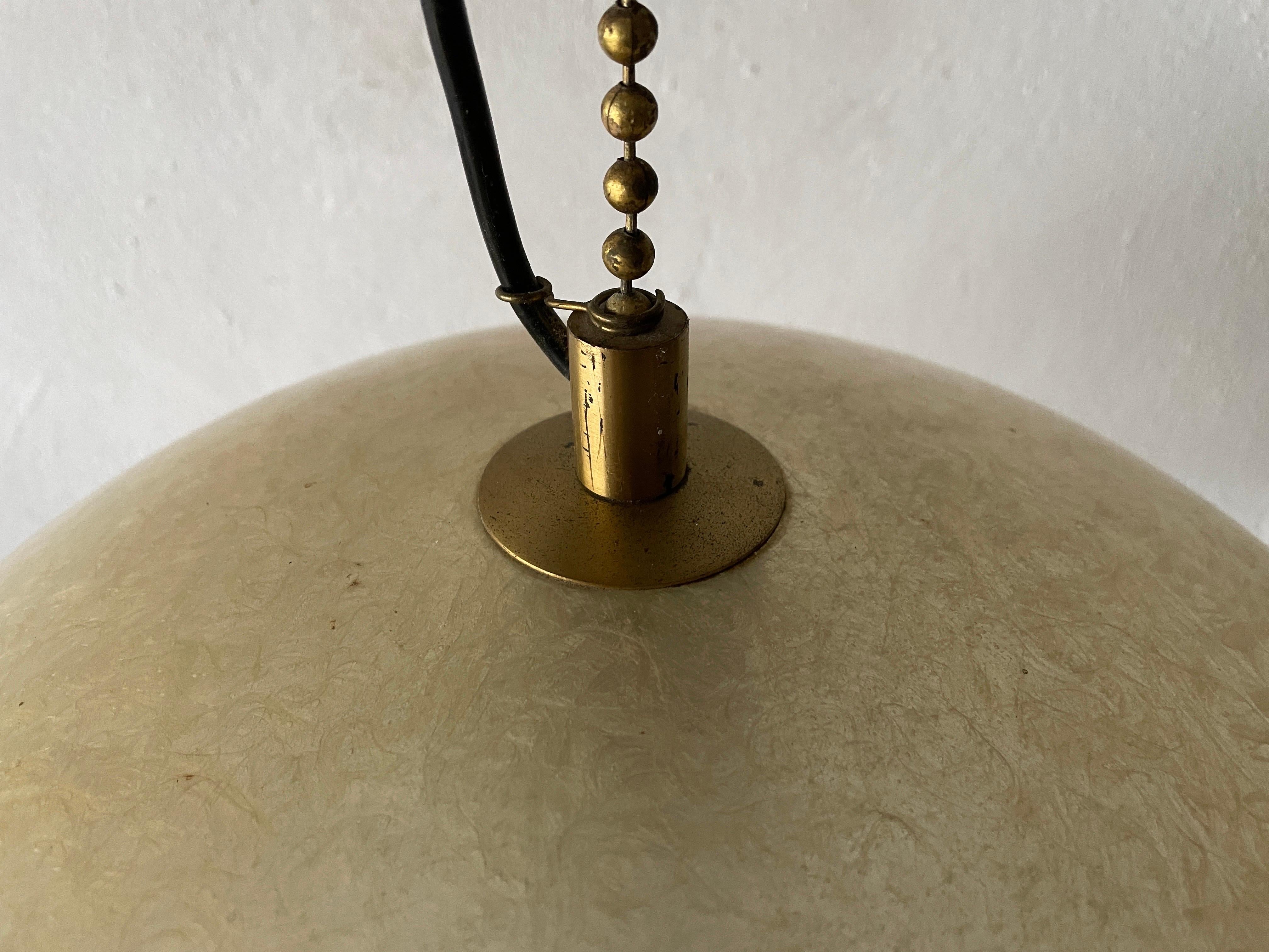 Extraordinaire lampe à suspension en fibre de verre de conception italienne XL, années 1960, Italie en vente 2