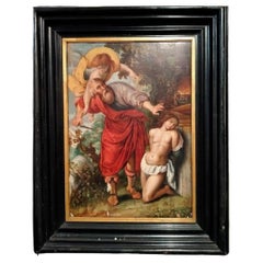 Extraordinary Italian Oil on Panel from the 1500s 'Sacrifice of Isaac'