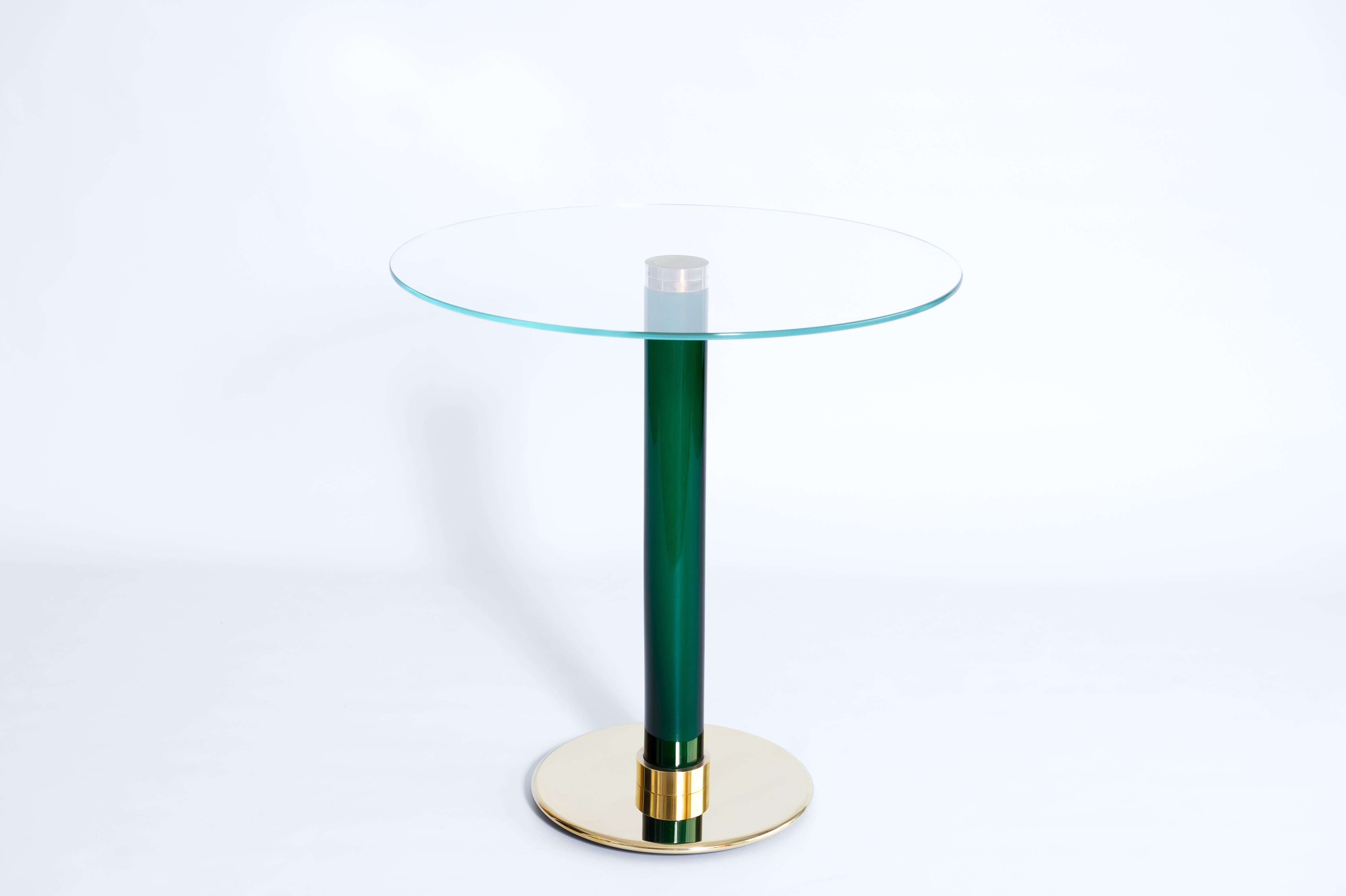 Extraordinary Italian Venetian Cocktail Table in Green Blown Murano Glass 1990s For Sale 10