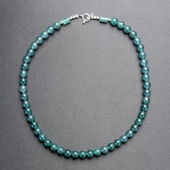 Extraordinary Jadeite Jade Beads Natural & Untreated, The Rarest Color