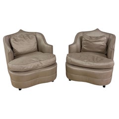 Extraordinary James Mont Club Chairs, a Pair