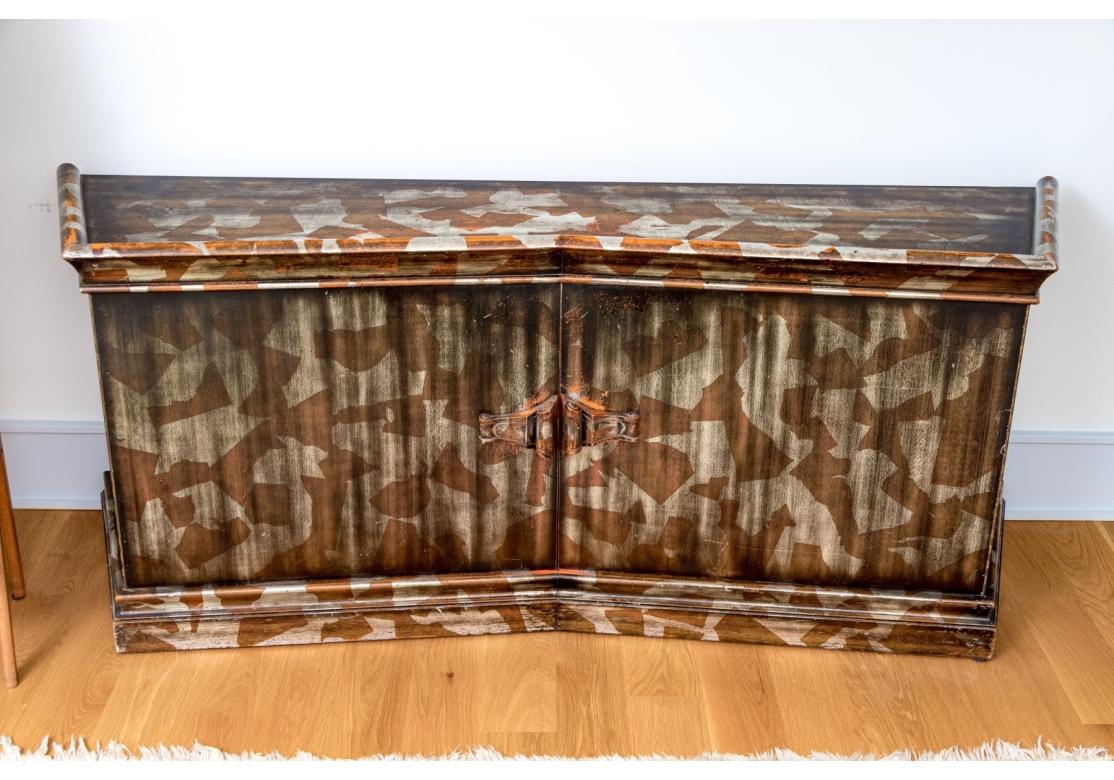 Extraordinary James Mont Metallic Lacquered Console Table For Sale 2