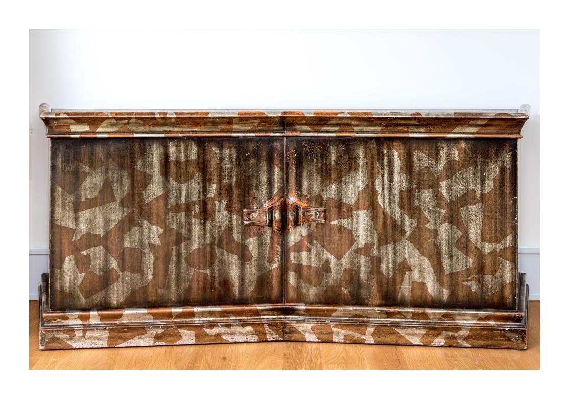 Extraordinary James Mont Metallic Lacquered Console Table For Sale 3