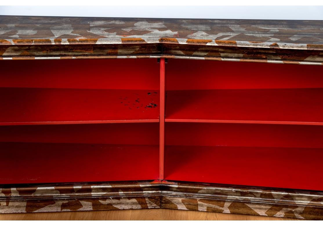 Mid-Century Modern Extraordinary James Mont Metallic Lacquered Console Table For Sale