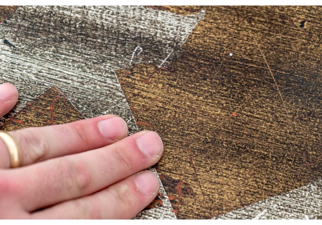 20th Century Extraordinary James Mont Metallic Lacquered Console Table For Sale