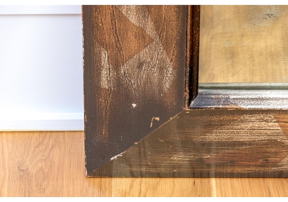 Dipinto a mano Straordinario specchio dipinto di James Mont, metà del secolo scorso in vendita