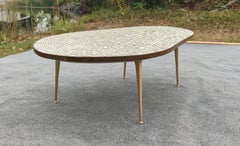 Extraordinary Juliette Derel Attr. Free-Form Colorful Tile Top Coffee Table