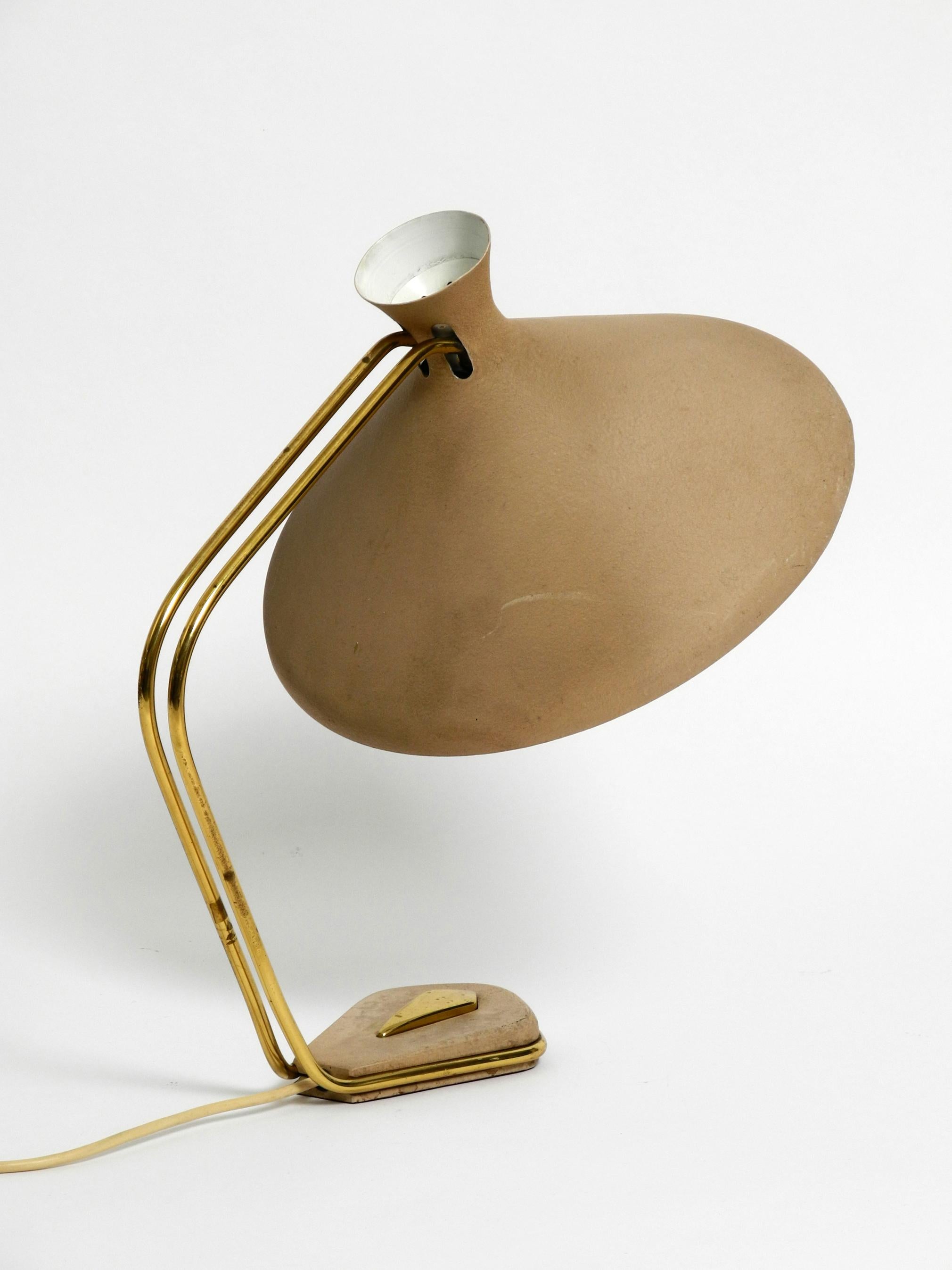 Mid-20th Century Extraordinary Large German Mid-Century Modern Brass and Metal Table Lamp For Sale