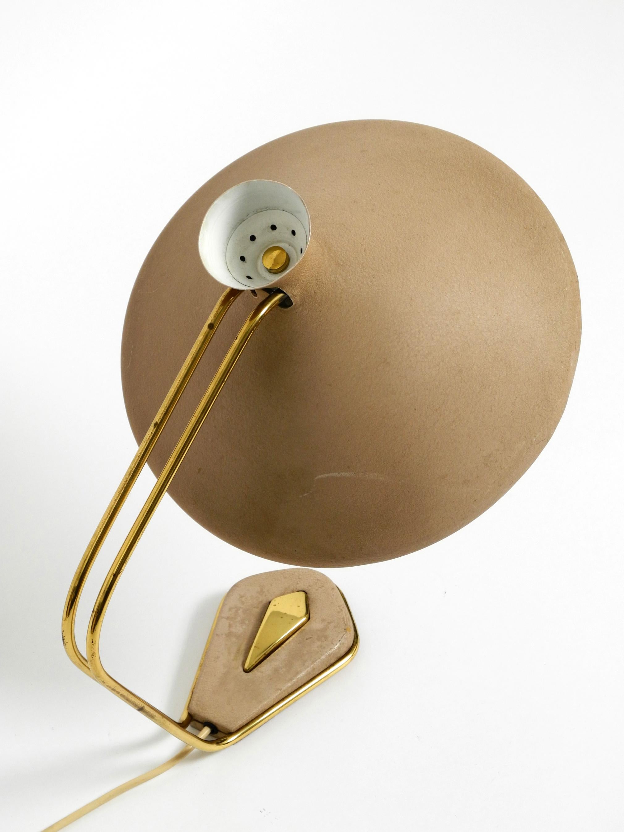 Extraordinary Large German Mid-Century Modern Brass and Metal Table Lamp For Sale 1