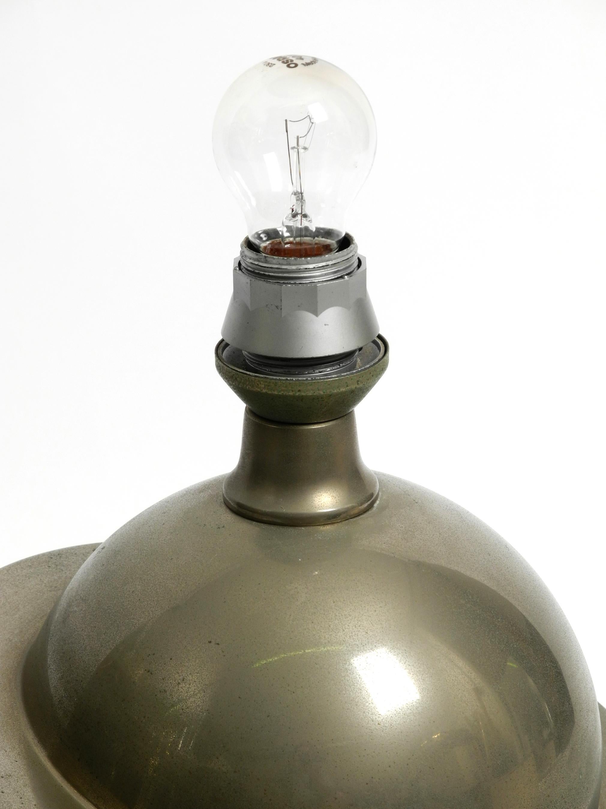 Extraordinary Large Italian Space Age XXL Metal Table Lamp with Fiberglass Shade 11