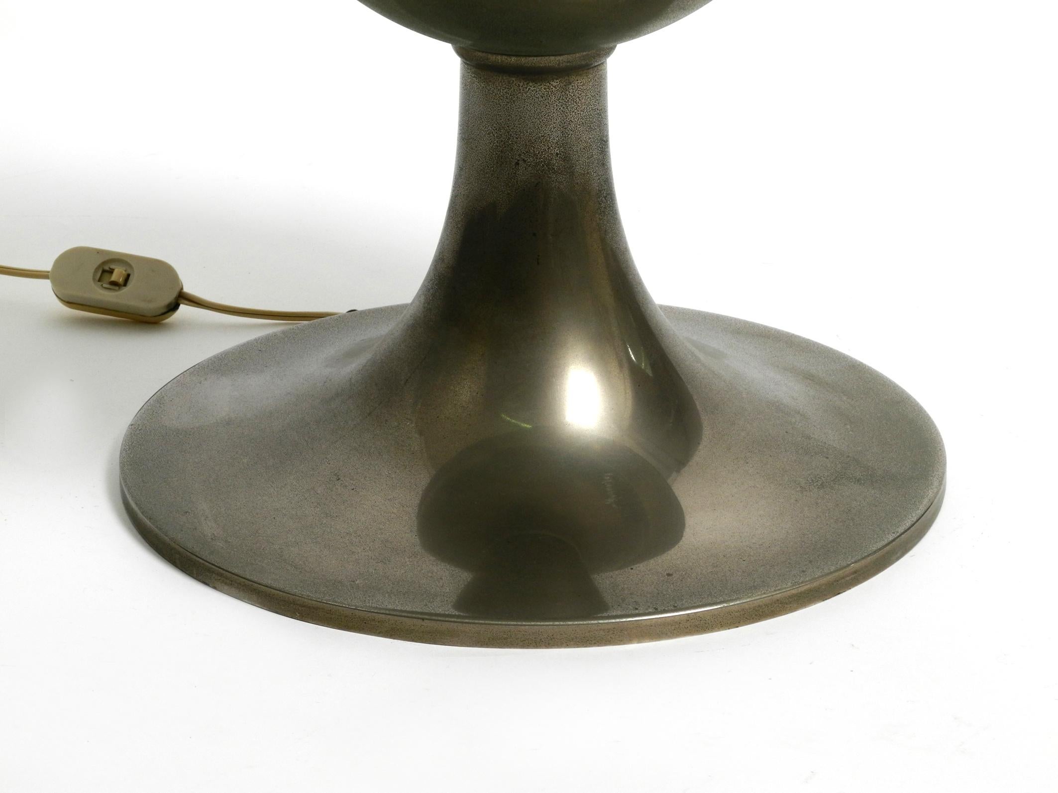 Extraordinary Large Italian Space Age XXL Metal Table Lamp with Fiberglass Shade 1