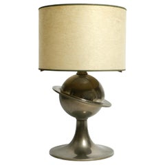 Extraordinary Large Italian Space Age XXL Metal Table Lamp with Fiberglass Shade